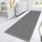 GOYLSER Gray 2x10 Runner Rug for Hallway, Water Absorbent Laundry Room Rug Runner, Natural Jute Long Carpet Runners for Hallway
