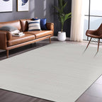 Micro Loop Indoor Rug White 8x10 Boho Geometric Neutral Area Rugs for Living Room Soft Luxury Modern Low and High Pile Durable Stain Resistant Non-Shedding Indoor Area Carpet 8 x 10