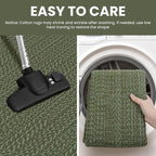 IOHOUZE Washable Runner Rug 2x5 Non Slip Runners for Hallways Entryway Runner Indoor, Kitchen Throw Rug Woven Cotton Floor Carpet for Hall Entrance Bedroom, Olive Green/Dusty Green