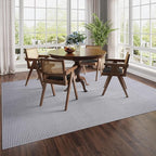 Boho Washable Area Rugs 6x9 ft, Non Slip Area Rug for Living Room, Braided Office Rugs Bedroom Rug Woven Washable Indoor Floor Carpets for Office Dining Bedroom Living Room, Easy to Clean, Gray