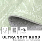 KILOCOCO Boho Kitchen Runner Rug 2x6 Washable Soft Runners for Hallways Non Slip Printed Distressed Laundry Room Rugs, Low-Pile Rugs for Entryway/Bedroom/Living Room, Grey Green