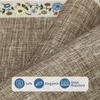 GarveeHome 4x6 Area Rugs for Bedroom Living Room Machine Washable Rugs Floral Bordered Small Carpet Non-Slip Stain Resistant Accent Carpet for Dining Room Table Apartment Office, Dark Camel