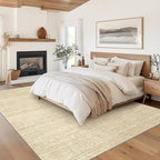 Valenrug Washable Rug 8x10 - Stain Resistant 8x10 Area Rugs for Living Room, Non Slip Backing Printed Rugs for Bedroom, Folable Machine Washable Area Rug (8'x10', Brown)