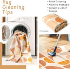 MUJOO Boho Rug Washable,3x5 Area Rugs for Bedroom Entryway Living Room Bedside,Small Throw Floor Carpet Non Slip Soft Indoor Modern Abstract Bohemian Orange