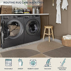 Lahome Modern Rainbow Easy Jute Rug, 2x6 Kitchen Runner Washable Rug Runners for Hallways Farmhouse Carpet, Non Slip Indoor Outdoor Runner Contemporary Door Mat for Laundry Porch