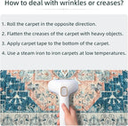 YJ.GWL Area Rugs for Living Room 6x9 Machine Washable Rugs, Non Slip Floral Vintage Rug Indoor Carpet, Stain Resistant Large Rug for Bedroom Dining Room, Dark Blue