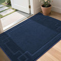 BEQHAUSE Door Mat 36" x 60", Non-Slip Door Mats Indoor Entryway Rugs Washable Low-Profile Absorbent and Stain Resist Floor Mats, Dog Door Mat for Front Back Door, Muddy Wet Shoes & Paws, Navy Blue