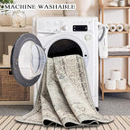 Area Rug Non Slip Machine Washable Ultra Soft Living Room/Bedroom/Kitchen/Outdoor/Classroom Gray, 8'×10'