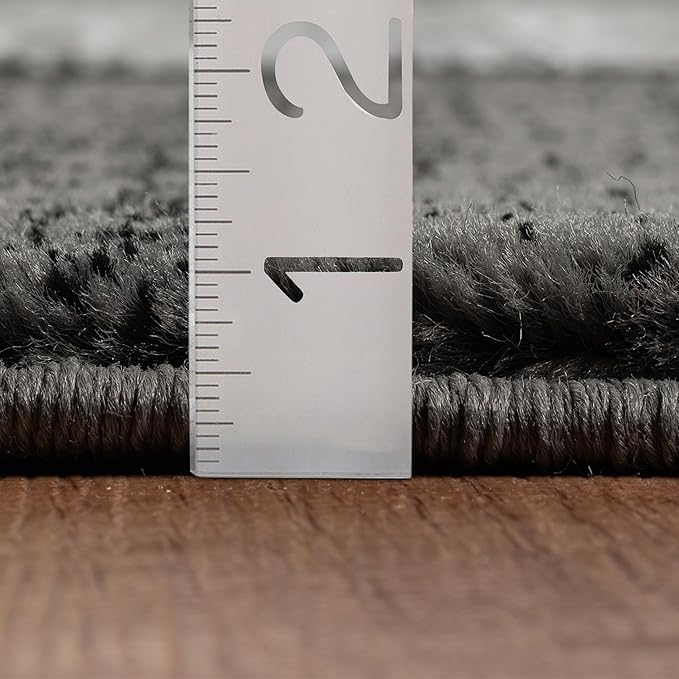 Area Rug Modern 5x7 Grey Black Geometry Squares Soft Hand Carved Contemporary Floor Carpet Fluffy Texture for Indoor Living Dining Room and Bedroom Area