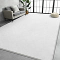 Large Area Rugs for Living Room Bedroom, 5x8 Feet White Rug, Minimalist Modern Shag Rug, Soft Thick Comfy Memory Foam Indoor Carpet, Non-Slip Washable Rug for Boys Girls Dorm Nursery Room Home Decor