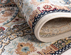 Unique Loom Narenj Collection Classic Traditional Medallion Textured Design Area Rug, 10 x 13 ft, Ivory/Tan