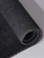 Hand Knotted Loom Wool ECO-Friendly Area Rugs - 10'x10', Square, Charcoal Color, Solid Plain Design, High Pile Handmade Anti Skid Area Rugs for Living Room, Bed Room (L00111)