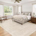 7x9 Area Rug Living Room: Washable Large Vintage Beige Rugs Neutral Non-Slip Soft Stain Resistant Indoor Carpet for Bedroom Nursery Dining Room Under Table Bed Home House Office Playroom