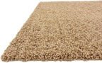 Unique Loom Solid Shag Collection Area Rug (7' 10" Square, Sandy Brown)