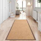 Washable Hallway Runner Rug 2x5 Jute Like Kitchen Runner Mat Rugs Non Slip, Woven Soft Entryway Farmhouse Runner Boho Floor Carpet for Indoor Laundry Hall Backdoor Bedroom Living Room, Brown