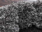 Unique Loom Solid Shag Collection Area Rug (2' 6" x 16' 5" Runner, Graphite Gray)