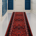 Custom Made Runner Rug Low Pile With Rubber Backing For Kitchen Foyer Hallway Entry Choose Your Length Size 31 Inch Wide Tribal Oriental Bokhara Torkaman Burgundy Color (2 feet x 31 Inch)