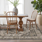 LUMI Washable Area Rug 8x12 for Living Room, Ultra Soft Stain Resistant Carpet with Non Slip Rubber Backing, Non-Shedding Low Pile Rugs for Bedroom, Dining Room, Indoor, Office