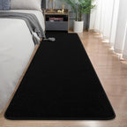 Runner Rug for Hallway, 2x8 Feet Non-Slip Washable Black Long Area Rug Runners for Hallways Bedroom, Soft Modern Comfy Memory Foam Runner Rugs Indoor Carpet for Kitchen Entrance Living Room