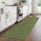 Braided Runner Rug 2x7 Ft Washable Runners for Hallways Non Slip Rubber Backed Kitchen Runners Cotton Entryway Runner Indoor, Woven Floor Carpet for Hall Kitchen Bedroom, Green