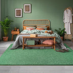 AROGAN Washable 4×6 Bedroom Rug, Modern Area Rugs with Soft Memory Foam for Living Room, Minimalist Non-Slip Indoor Floor Carpet for Dining Room Office Kids Playroom Decor, Green