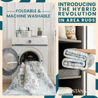 Istana 8x10 Area Rug - Blue 8x10 Rugs for Living Room - Foldable Rugs for Bedroom - Stain Resistant Washable Rug - Eco-Friendly Area Rugs - Easy to Clean Living Room Rug