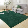Andency Emerald Green Soft Area Rugs for Living Room Bedroom, 3x5 Non-Slip Fluffy Shag Carpet, Indoor Floor Fuzzy Shaggy Living Room Plush Rug for Kids Dorm Nursery Home Decor Aesthetic