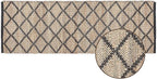 REDEARTH · Jute Cotton Area Rug, Sustainable Handwoven, Non-Shedding, Soft & Durable – Reversible, Neutral Tones for Home Décor in Living Room, Dining Room, Bedroom (Sierra Loom Black, 2'x6')