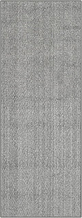 14ft Custom Hallway Rug - Striped Grey | Non-Slip Rubber Backed | Washable & Pet Friendly | No-Fray Edge Finished