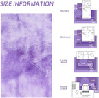 duduta Purple Plush Area Rugs for Bedroom 5x8 ft, Fluffy Carpet for Living Room Kids Room, Large Shag Dorm Rug, Washable Non Slip