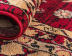 Unique Loom Taftan Collection Border Geometric Tribal Inspired Design Area Rug, 5 ft x 8 ft, Red/Gold
