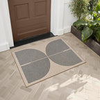 Lahome Rainbow Easy Jute Rug, 2x3 Farmhouse Kitchen Rugs Non Slip Washable Entryway Rug, Neutral Non Slip Non Shedding Low Pile Indoor Outdoor Door Mats for Porch Foyer