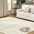 jinchan Moroccan Boho 3x5 Area Rugs for Entryway - Machine Washable Soft Throw Rug Bohemian Design Non-Slip Carpet for Entrance Living Room Kitchen Bedroom (3‘x5', Beige)