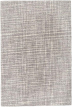 Dash and Albert Crosshatch Wool Area Rug - 4' x 6' Dove Grey Solid Hand Micro Hooked Accent Rug - Durable, High Traffic Areas Bedroom, Hallway, Stairs