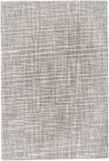 Dash and Albert Crosshatch Wool Area Rug - 5' x 8' Dove Grey Solid Hand Micro Hooked Accent Rug - Durable, High Traffic Areas Bedroom, Hallway, Stairs