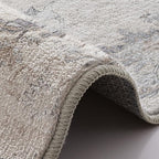 LUMI Washable 5x8 Area Rug for Living Room, Ultra Soft Vintage Rug with TPE Non Slip Backing, Stain Resistant, Low Profile Carpet High Traffic for Bedroom, Dining Room