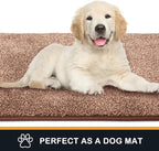 PURRUGS Dirt Trapping Door Mat 20" x 31.5", Non-Slip Machine Washable Entry Rug, Shoe Scraper, Dog Doormat, Super Absorbent Welcome Mat for Front & Back Door, Muddy Shoes & Paws, Brown-Light Cream