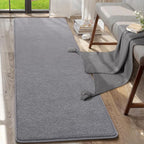 AROGAN 2x4 Feet Shag Runner Rug for Hallways, Washable Rugs with Memory Foam for Bedroom, Entryway Indoor Fluffy Throw Rug for Bedside Living Room Kids Girls Nursery Dorm Room Decor, Grey