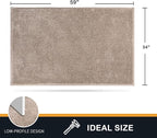 PURRUGS Dirt Trapping Door Mat 34" x 59", Non-Slip Machine Washable Entry Rug, Shoe Scraper, Dog Doormat, Super Absorbent Welcome Mat for Front & Back Door, Muddy Shoes & Paws, Taupe