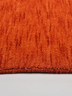 Hand Knotted Loom Wool ECO-Friendly Area Rugs - 8'x8', Octagon, Light Red Color, Solid Plain Design, High Pile Handmade Anti Skid Area Rugs for Living Room, Bed Room (L00111)