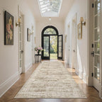 Runner Rug 2'x10' Washable Non-Slip Runner Rugs for Kitchen Bathroom Laundry Room Brown Vintage Floor Carpet Runners for Hallway Entryway