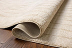 Loloi Chris Loves Julia Calvin Collection CLV-02 Ivory/Oatmeal 5'-3" x 7'-6" Area Rug Checkered Neutral Soft Living Room Bedroom Carpet