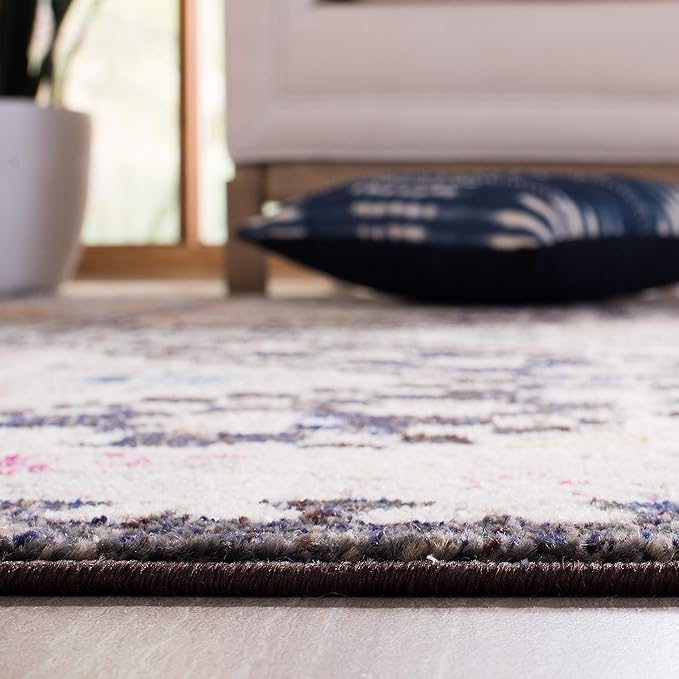 SAFAVIEH Madison Collection Accent Rug - 3' x 5', Black & Yellow, Boho Diamond Distressed Design, Non-Shedding & Easy Care, Ideal for High Traffic Areas in Entryway, Living Room, Bedroom (MAD418Z)