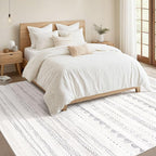 Nakagishi 8x10 Area Rugs Living Room: Thickened Washable Boho Large Neutral Soft Farmhouse Rug Stain Resistant Modern Moroccan Non-Slip Indoor Floor Carpet for Bedroom Nursery Kids Playroom Office