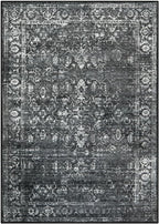 Lahome 5x7 Washable Black Area Rugs for Living Room, Non Slip Bedroom Rug, Stain Resistant Floor Dining Room Carpet for Office Entrance Decor