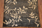 Rug Source Modern Collection 5x7 Area Rug, Hand Knotted Black Floral Rug, Oriental Jute Carpet for Bedroom, Living Room, Dining Room