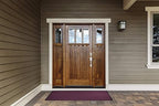 WaterHog Diamond | Commercial-Grade Entrance Mat with Rubber Border – Indoor/Outdoor, Quick Drying, Stain Resistant Door Mat (Medium Brown, 4' x 10')
