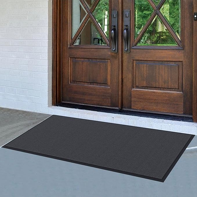 Amyracel Front Door Mat Indoor Outdoor Entrance, 48" x 72" All-Season Waterproof Doormat for Enterway, Heavy Duty Commercial Floor Mat, Fade Resistant, Rubber Back, Low Profile, Easy Clean