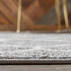 Rugs.com Lattice Frieze Collection Rug – 6' x 9' Light Gray Medium Rug Perfect for Living Rooms, Large Dining Rooms, Open Floorplans