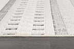 Beverly Rug Micro Loop Area Rug Gray/White 8x10 Geometric Modern Scandinavian Striped Durable Soft Indoor Rugs for Living Dining Room Office Stain Resistant Non Shedding Casual Indoor Carpet 8 x 10